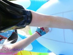 Miss Maskerade Compilation Rubber Doll Playing And Pop Balloon - Looner Fetish In Full Latex