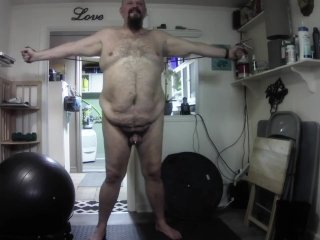 Daviebear Working Out Nude