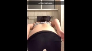 Crazy Asian Wiggles Her Ass in Bike Shorts