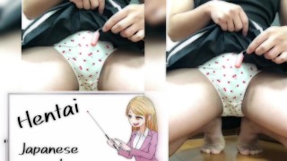 Adult Toys Miniskirt Erotic Lewd Man's Daughter Masturbates As It Is Hit By A Rotor On A Penikuri