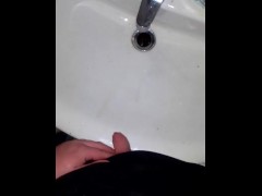  man moans during piss