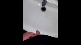 Pee A Man Moans As He Takes A Piss