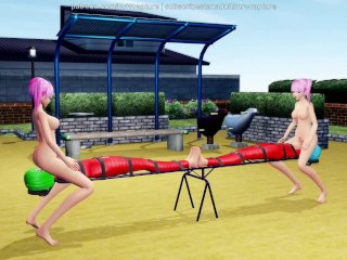 Let's Play On The Seesaw (Yuri Bondage Sex) - 3D Mmd