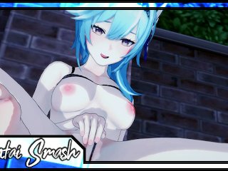 Eula Fingering Herself And Having A Squirting Orgasm - Genshin Impact Hentai