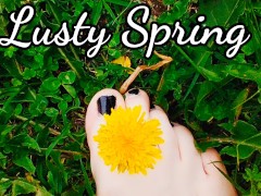 Lusty Spring Trans Queer Man Picks Flowers With His Big Feet and Tickles His Body With Flowers