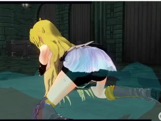 [CM3D2] RWBY hentai - Yang Xiao Long aggressively gangbanged after losing a_fight