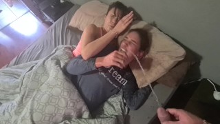 Two Girls Are Woken Up With Piss In Their Faces And Immediately Begin Pissing In Their Pajamas