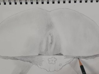 Drawing a Vagina and_Panties Porn_Art Video Number_2