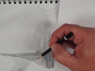 Drawing a vagina and panties porn art video_number 2