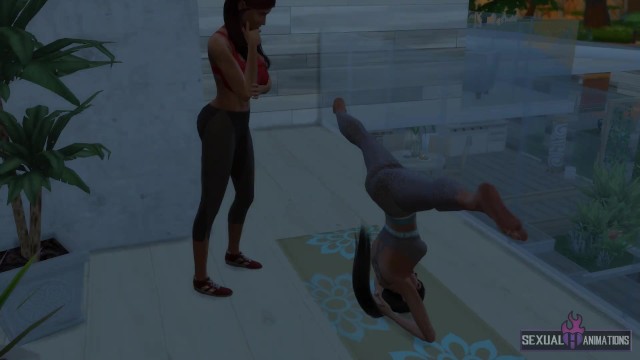 I See How my Girlfriend Does Yoga and That Makes me Very Horny - Sexual Hot Animations