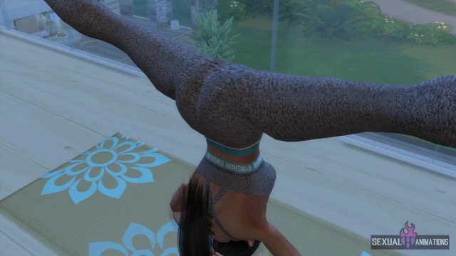 I See How my Girlfriend Does Yoga and That Makes me Very Horny - Sexual Hot Animations