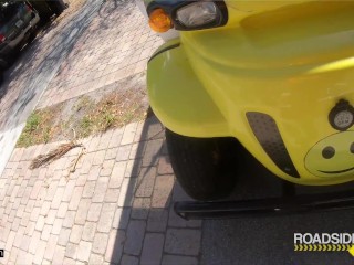 Roadside - Short Haired Redhead Gets Fucked ByMechanic's BigCock