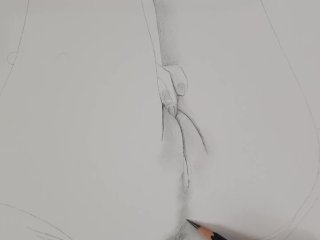 Drawing Emily Bloom Fingering. Porn Art Video Number 3(no Sound)