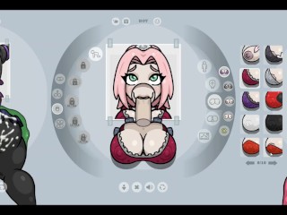 Fapwall [Rule34 Hentai game] Sakura from Naruto is taking 6 penis_at once