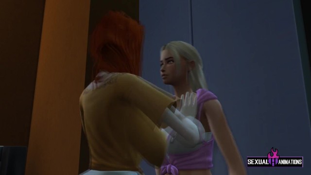 I Slam My Lesbian Girlfriend Against The Closet - Sexual Hot Animations