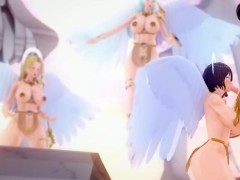 Crossing Lust Part 2 - Hentai Angel Kassandra And Ahri BLowjob!!