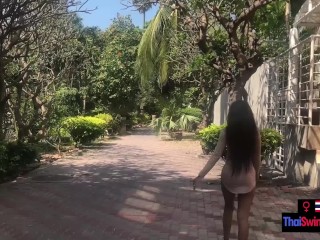 Amateur teen couple she Thai and he European made a horny sex tape_together