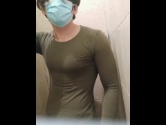 Muscular Teen With Big Cock In Bathroom