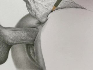Doggy Fucked and Ass Fingered PENCILART PORN