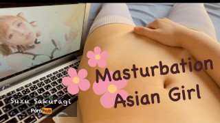 Asian students masturbating while watching videos of famous Japanese adult actresses - Suzu Sakuragi
