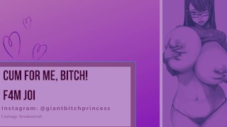 Hot Sadist Domme COMMANDS You To Cum For Her F4M JOI For Masochist Boys- Erotic Audio Porn