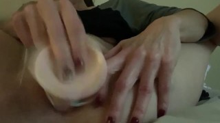 Sexy Tiny Petite Lonely MILF Masturbates with fingers and toy