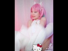 Catgirl Cosplay Cat Lick Pinkhair