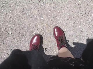 Nicoletta Can't Hold Back And Pisses On Your Face In A Public Garden - Wonderful Upskirt Pee