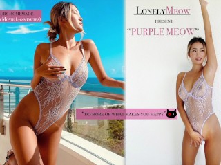 Screen Capture of Video Titled: LonelyMeow Mia in PURPLE MEOW - long teaser preview