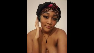 Sexy Ebony Fucks Herself And Messes Around With Clit