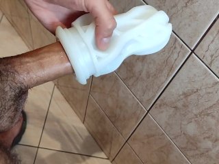 Guy Fucks His Toy And Cums Hard (And Loud)