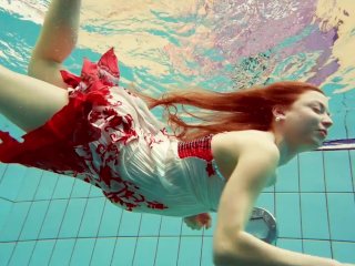 Hairy Brunette TeenMarketa Underwater_Swimming