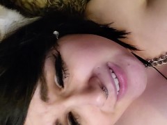 BBW submissive neko girl xxkittens quickie orgasm with fuck machine - moaning and purring for you