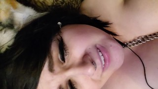 BBW submissive neko girl xxkittens quickie orgasm with fuck machine - moaning and purring for you