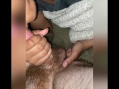Blowjob while fingering 