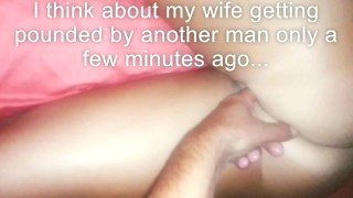 Wifes Pussy Dripping Cum Captions - Cuck Husband Finds Cum in Wifes Pussy- she tries to Piss it out -  Pornhub.com