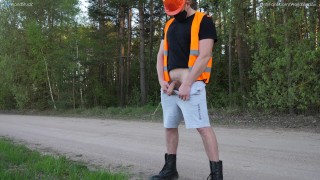 Uniform Onlyfans Worldstudz A Straight Construction Worker Crosses A River Behind A Barn