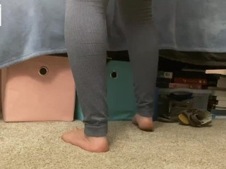 Watching_her dirty feetas she folds laundry (footfetish) - glimpseofme