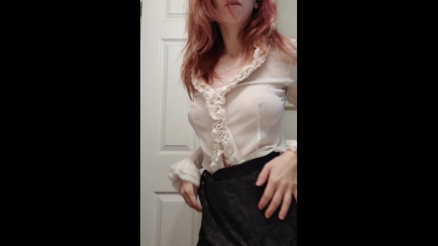 Fetish;Red Head;French;Exclusive;Verified Amateurs;Solo Female boobs, natural, see-through-shirt, fetish, tease, redhead, glasses, french, kink