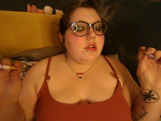 Chubby Hippie Sugar Dandy_Smokes TwoCigarettes at Once