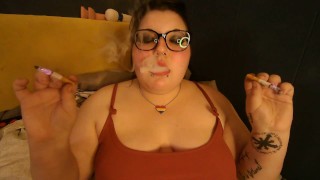 Natural Tits Sugar Dandy A Chubby Hippie Smokes Two Cigarettes At The Same Time