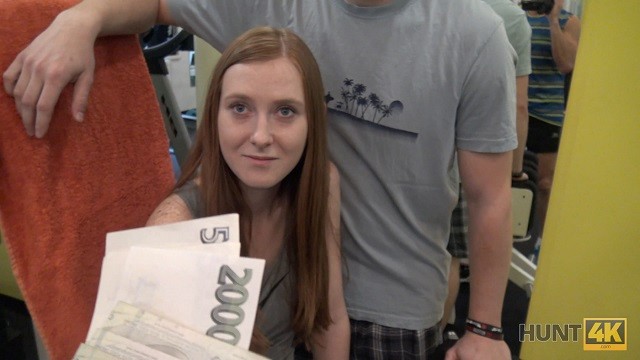 HUNT4K Cute Girl instead of Training has Sex in Gym with Rich Hunter