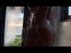 DELICIOUS MILF WITH PERFECT BODY AND AMAZING ASS IN A MORNING SHOWER - AMATEUR SASSY AND RUPHUS