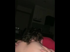 GIRLFRIEND ORGASMS While boyfriend eats her ass and pussy