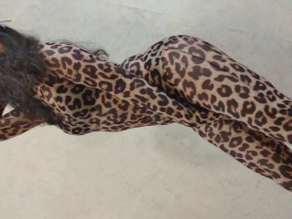 Little Pony Sissy Wore Animal Suit Of Leopard And Dancing Showing Her Sexy Body