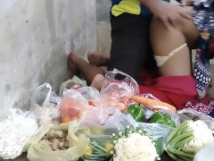 Indian girl selling vegetable sex other people