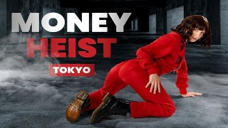 Petite In MONEY HEIST VR Porn Parody Izzy Lush As TOKYO Uses Pussy To Free Herself