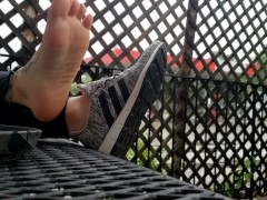 Another public foot play on the patio