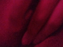 Touching my clit under the red light