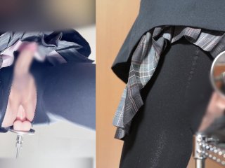 制服の男の娘が立ちバックでピストンマシーンに刺され連続射精 #女装女子校生がSexマシーンに犯される